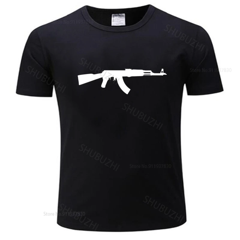 Hot sale men brand t shirt summer cotton tshirt AK-47 Kalashnikov AK47 T-Shirt Sticker Bomb Sticker itself