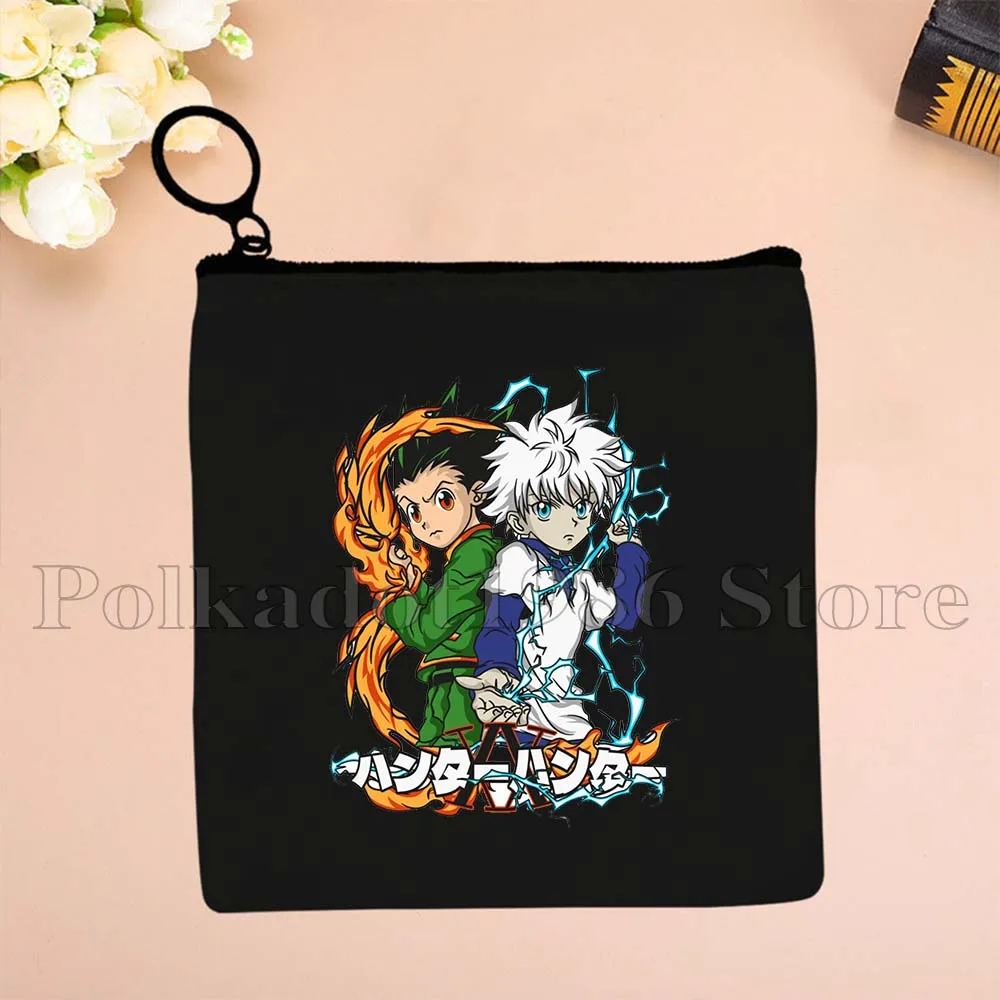

Cute Anime HISOKA Killua PORTRAIT Hunter x Hunter Art Print Canvas Coin Purse Bag Small Square Key Storage Card Bag Wallet Pouch