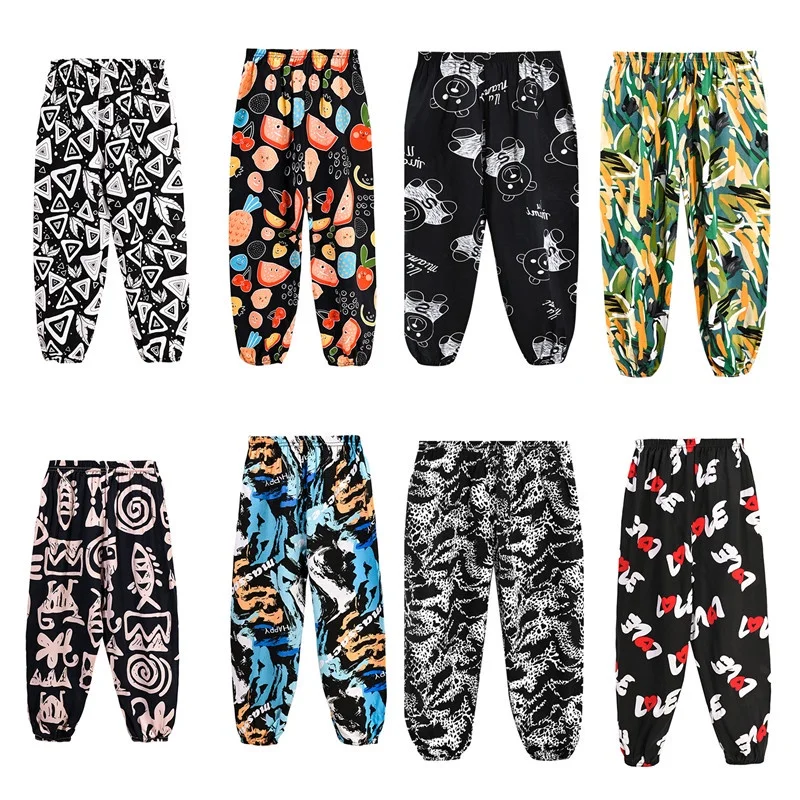 

【LF】Kids Lantern Pants Cotton 90-150cm Boys Girls Anti-Mosquito Trousers Children Casual Long Loose Pants for Spring Summer