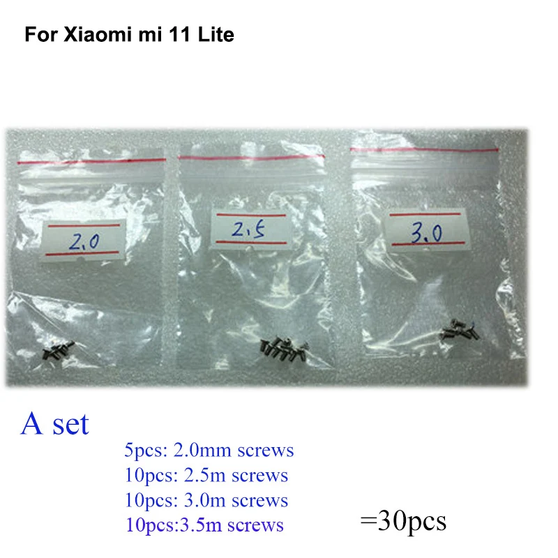 30PCS a set Silver Screw For Xiaomi mi 11 Lite mainboard motherboard Cover Screws Repair Parts For Xiaomi mi 11Lite