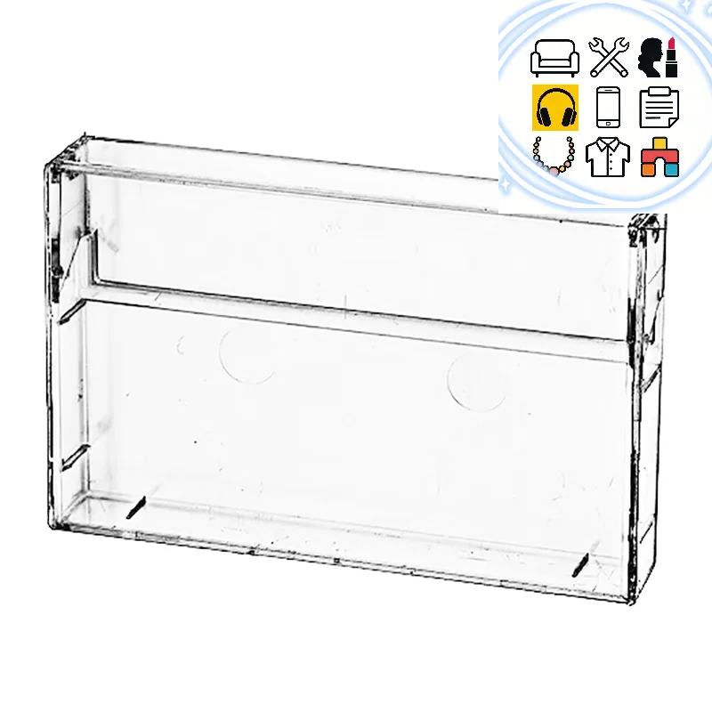Plastic Dustproof Box Cassette Tape Transparent Storage Box Audio Magnetic Recording Blank Tape Case