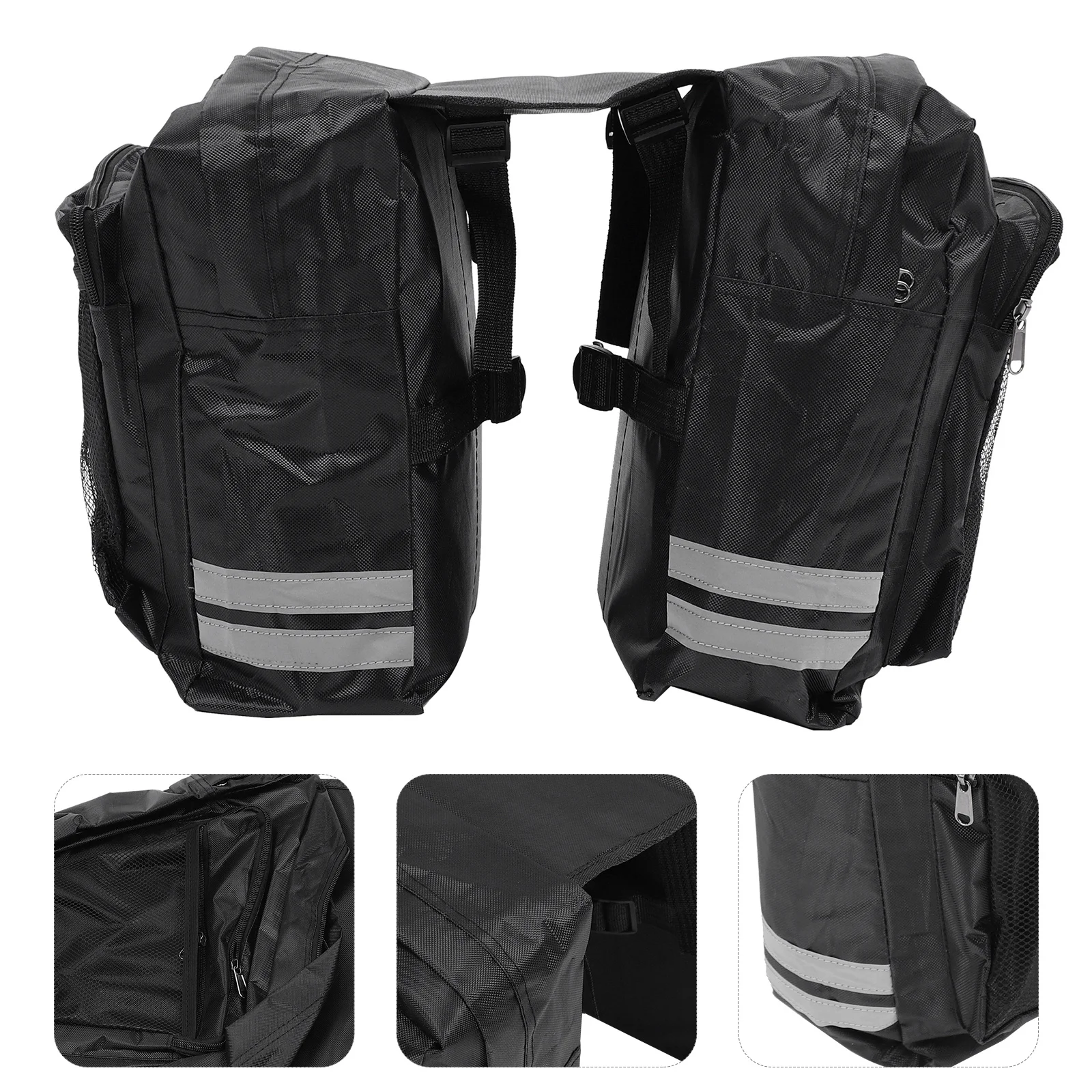 

Bike Dual Carry Bag Large Capacity Back Seat Double Bike Rear Rack Bag Bicycle Panniers Cycling Carry Pouch Outdoor