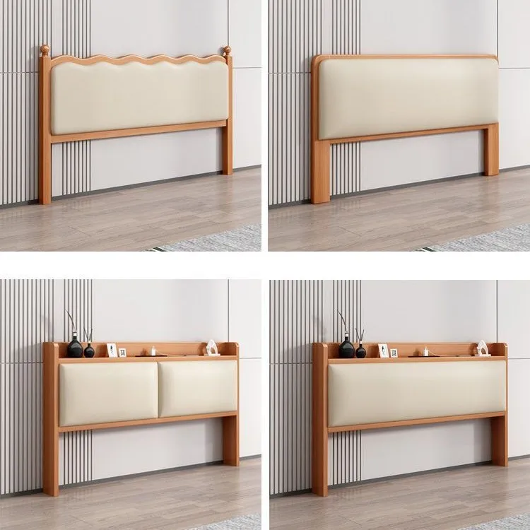 Solid wood bedside bedside soft bag 1.5 ultra-thin retro simple modern 1.8 French floor bedside backrest single