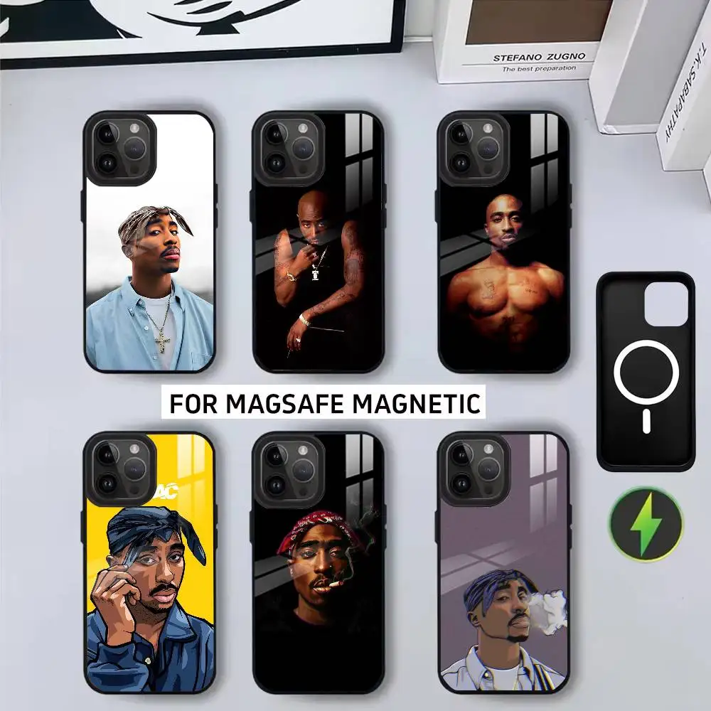 

Rapper 2pac Singer Tupac 2 Phone Case For iPhone17,16,15,14,13,12,11 Plus,Pro Magnetic For Magsafe Wireless Charging
