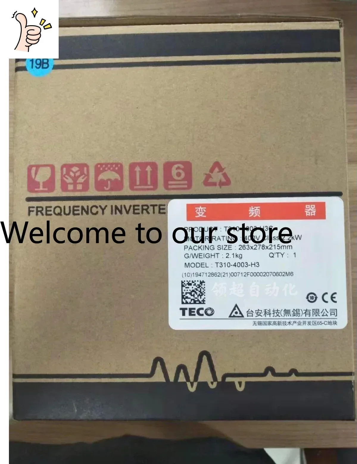 2026.4TECO Dongyuan Taian Inverter T310-4001-H3C Universal 0.75KW Three-phase 380V Warranty For One Year.