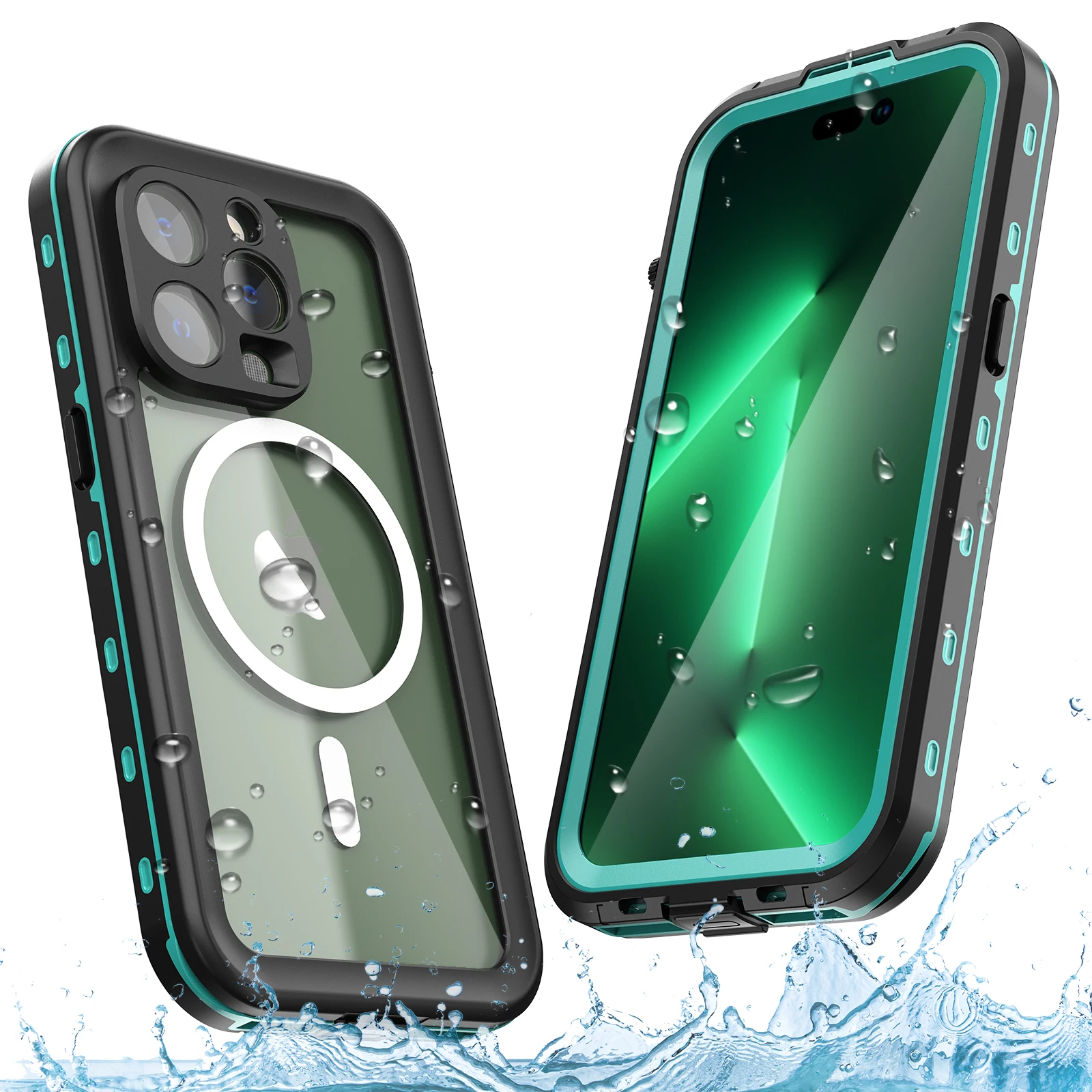 

Shellbox-Waterproof and Dustproof Case for iPhone Magnetic Charging Diving Underwater 360 Full Cover IP68 16 15 14 13ProMax Plus