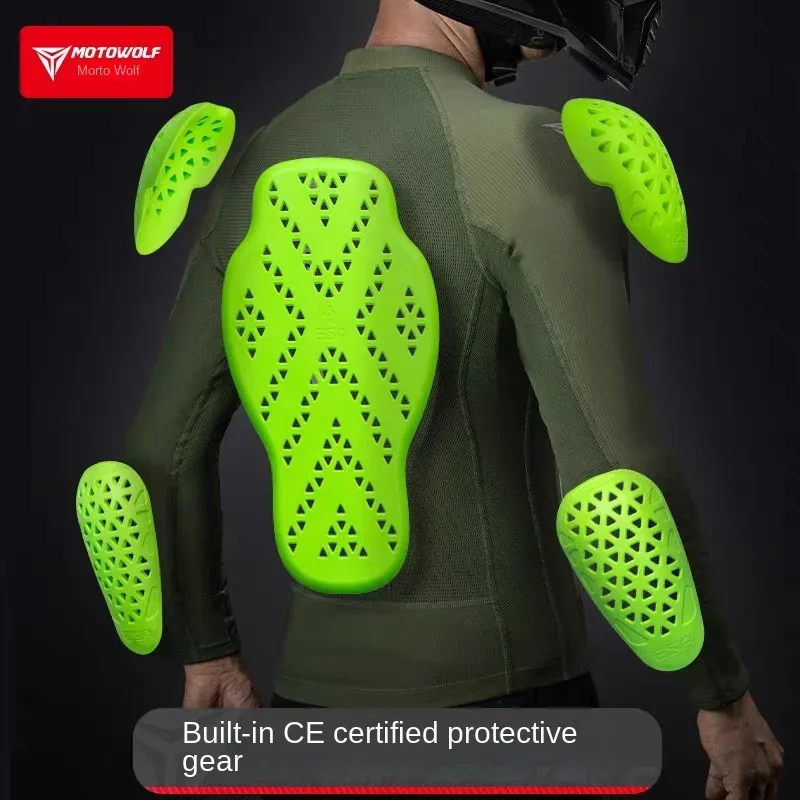 MOTOWOLF Motorcycle Armor Fall Protection  Motocross Rider Gear Racing Armor Summer Lightweight Mesh Breathable Sunscreen Armor