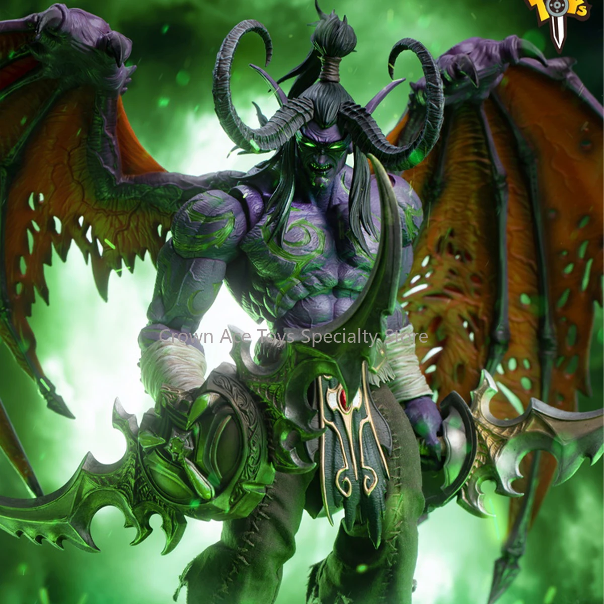 

Hero Toys Illidan Stormrage Demon Hunter Elf Yudean Dolls Premium Collectible Action Figure Trendy Desktop Toy with Accessories