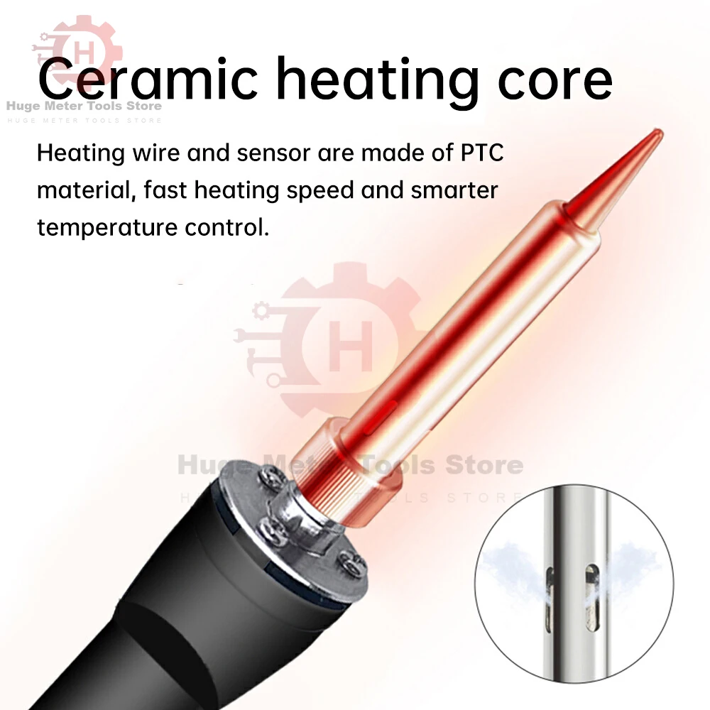 90W LED Digital Electric Soldering Iron Set AC 220V Adjustable Temperature Internal Heating Soldering Tips Repair Welding Tool