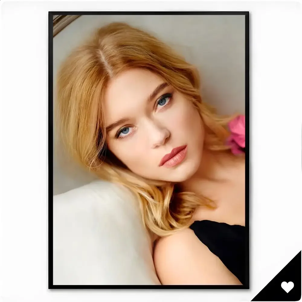 Person Actress Lea Seydoux Poster Premium HD Decor Wall Art for Interior Room Makeover Home Accents Gift
