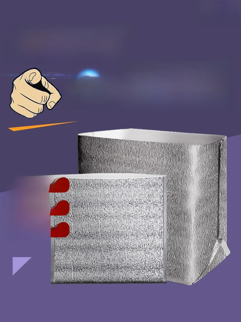 

3D Aluminum Foil Insulated Bag Fre Seood very Thermal Storage Bag Cusizable Size And Thin for BBQ Pizza