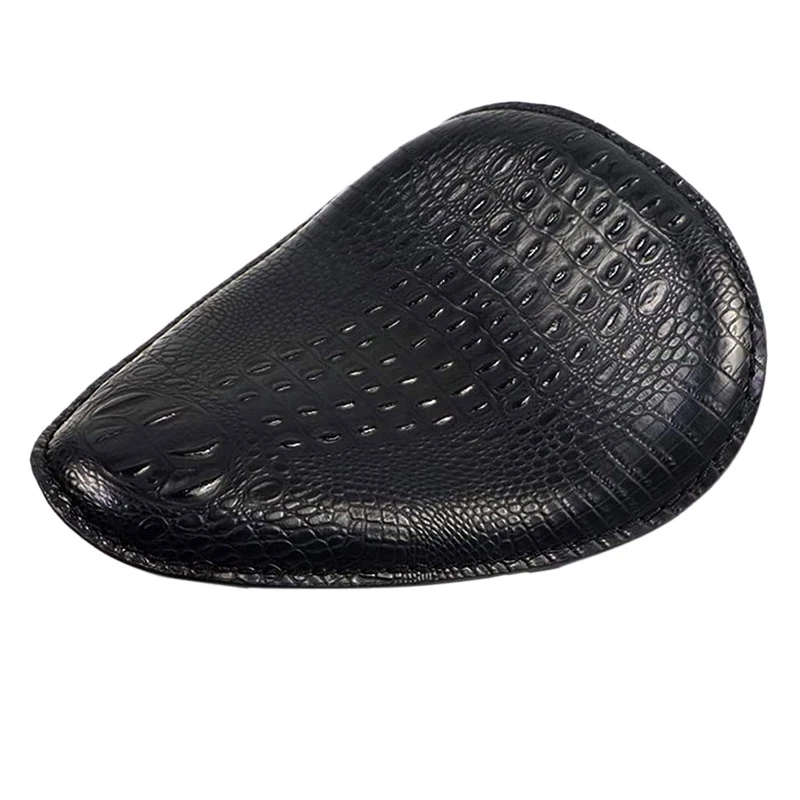 

Black Alligator Leather Motorcycle Solo Driver Seat for 883 Honda Sportster Bobber Chopper