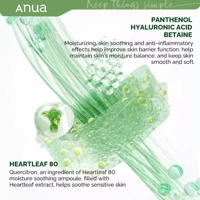 Anua Calming & Moisturizing Set Heartleaf 80% Soothing Facial Essence Liquid 30ml and Heartleaf 77% Relaxing Toner 250ml