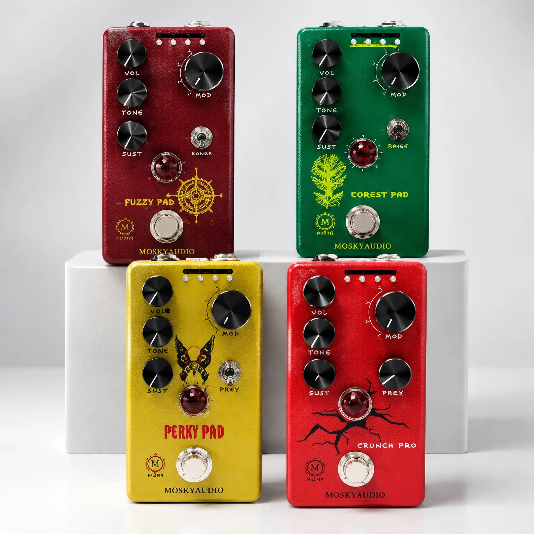 MOSKY King Rat Guitar Effects Distortion Electric Guitar Effects 4 Selector Buttons for Guitar Bass Overdue Accessories