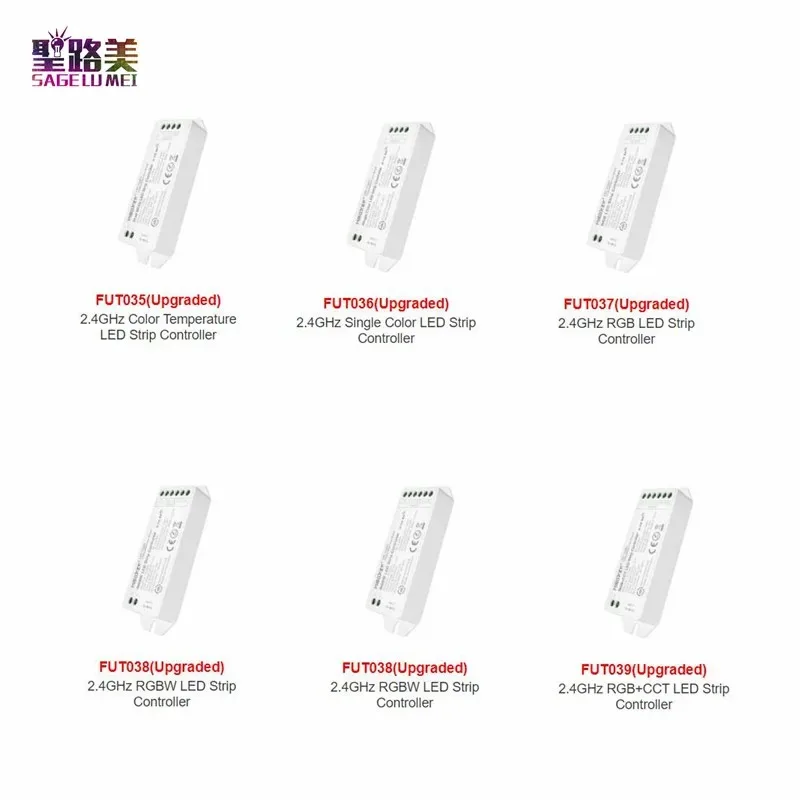 

Miboxer DC12-24V 2,4 ГГц FUT035 Цветовая температура FUT036 Одноцветный контроллер светодиодных лент FUT037 RGB FUT038 RGBW FUT039 RGBCCT