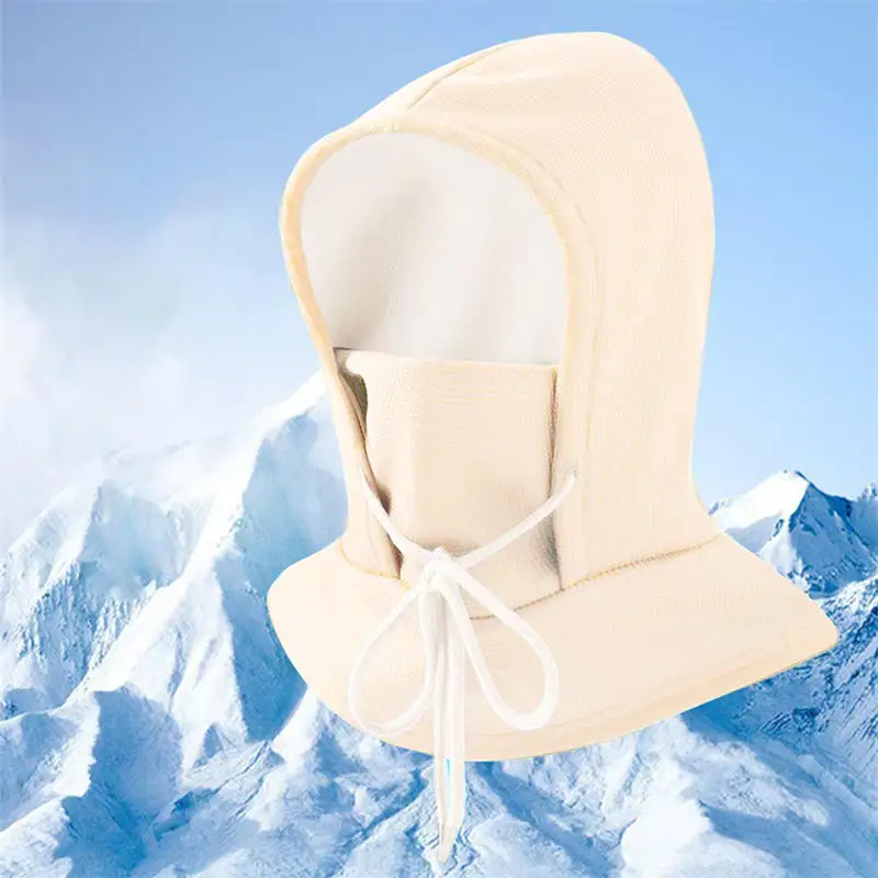 Winter Men's and Women's Hats Fashion Warm Hats Waterproof Warm Waffle Fabric Hats Hooded Neck Warm Hiking Scarves Ski Cycling