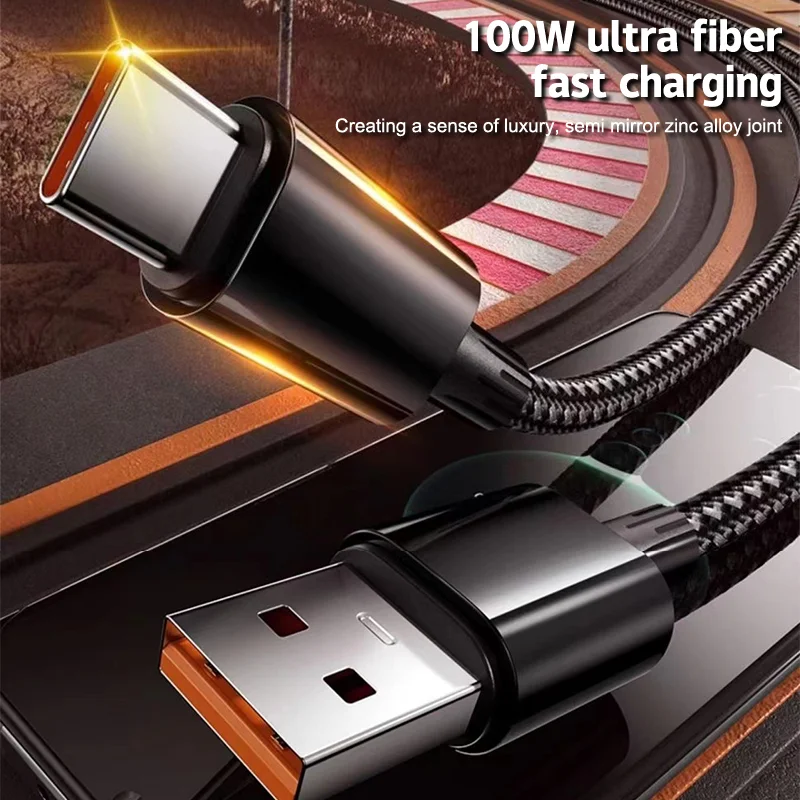0.3/1/1.5/2/3 Meter Data Cable 240w 6A Fast Charging Data Cable Durable Multi-mobile Phone Compatible