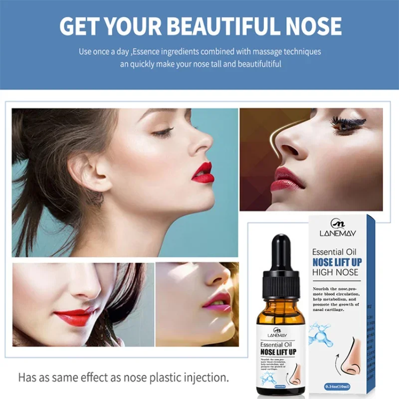 10ml Nose Lift Up Essential Oil Heighten Rhinoplasty Oil Nose Up Heighten Rhinoplasty Pure Natural Care Thin Smaller Nose