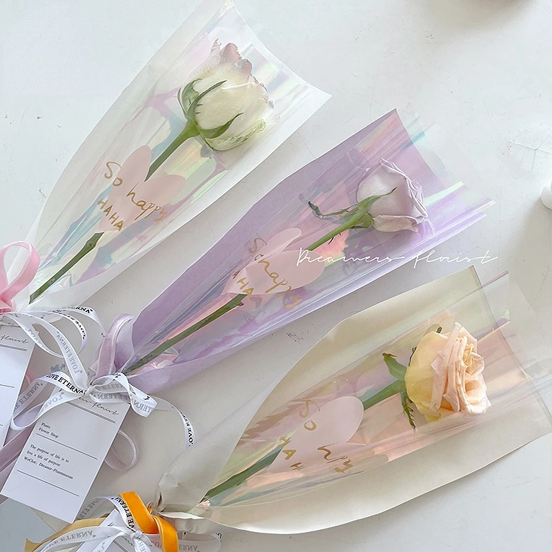 50PCS Magic Single bag Flower Wrapping paper Floriculture Bag Rose bouquet bag Wedding Decor