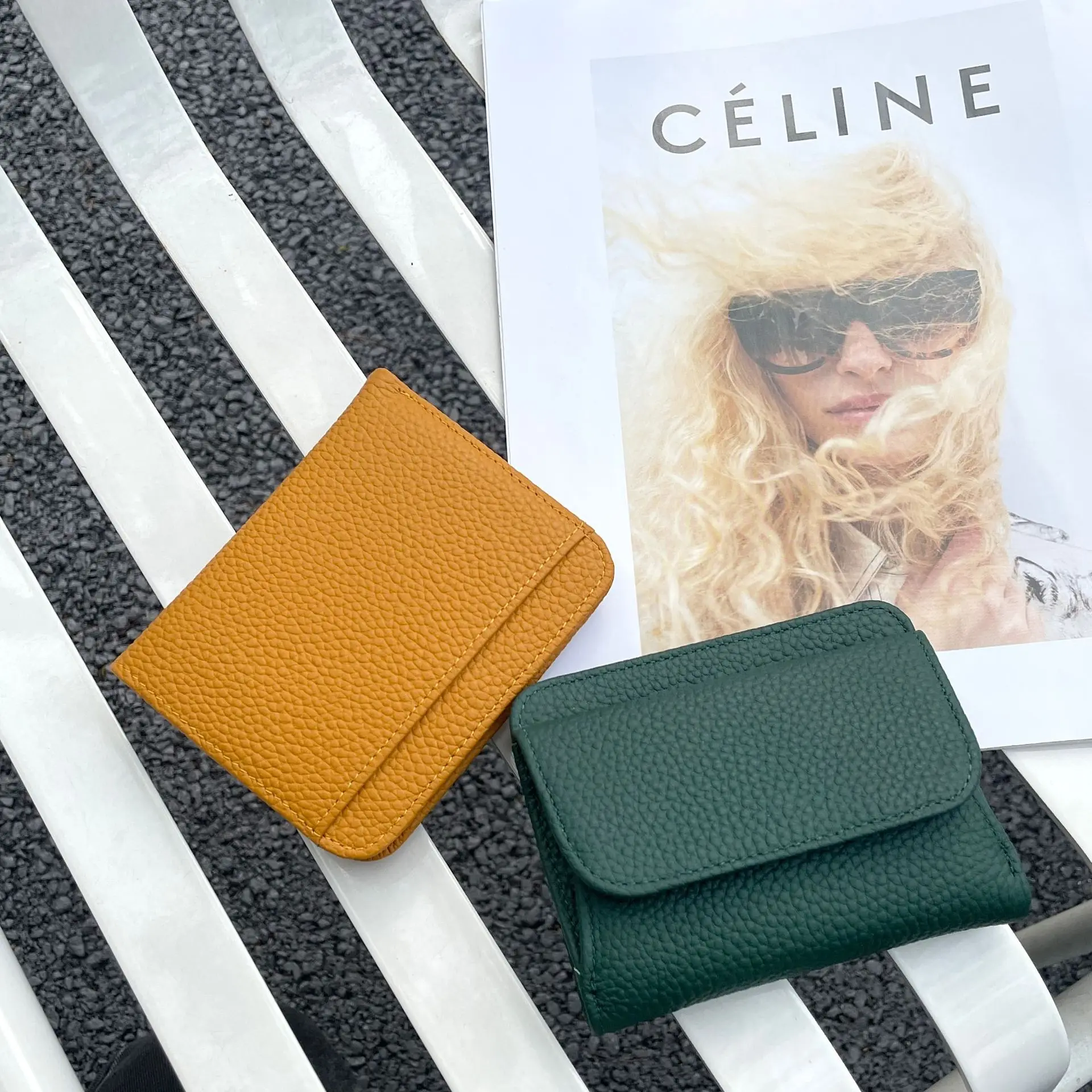 Nieuwe opvouwbare eenvoudige kleine geld damestas Multifunctionele munttas Vrouwelijke ultra nieuwe lederen portemonnee damestas