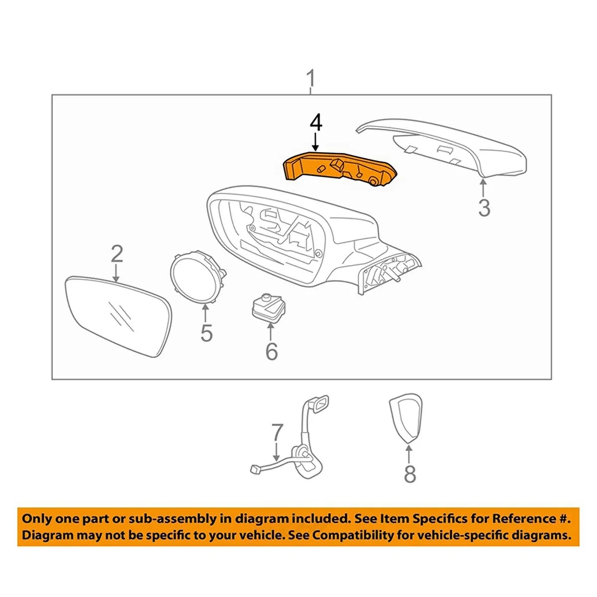 1 Pair Wing Mirror Indicator Turn Signal Lamp LED Side Mirror Repeater Lamp for KIA K3 12-16 87614-A7000 87624-A7000