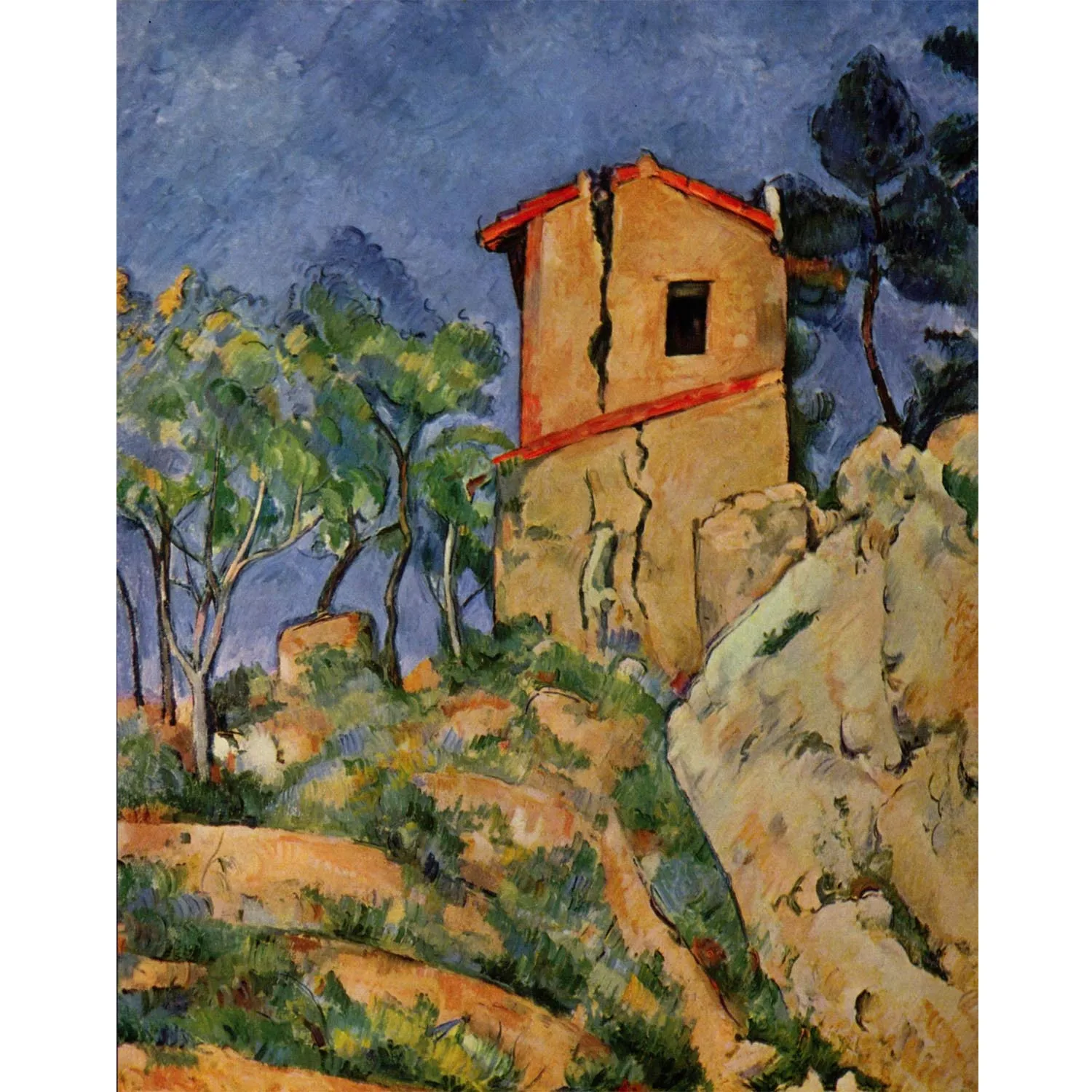 The House with the Cracked Walls by Paul Cezanne Hand painted landscape oil painting on canvas Modern home decorative picture