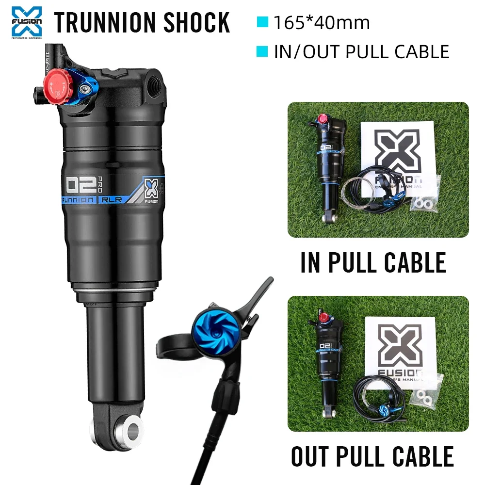 X-FUSION O2 PRO RLR MTB Rear Shock Remote Control Trunnion MTB Shock 165*40mm 54MM/22.2MM Mountain Bicycle Shock