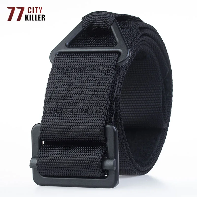 

Men's Tactical Belts Casual Solid Color Nylon High-quality Belts Outdoor Training Wear Resistant Military Belt Male 2024 New