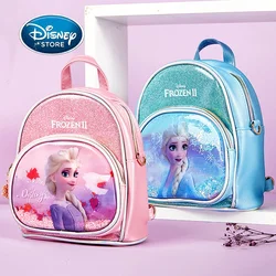 Disney Frozen 2 Elsa Liquid Quicksand Sequins Children Double Shoulder + Crossbody Dual Use Backpack Baby Kindergarten Schoolbag