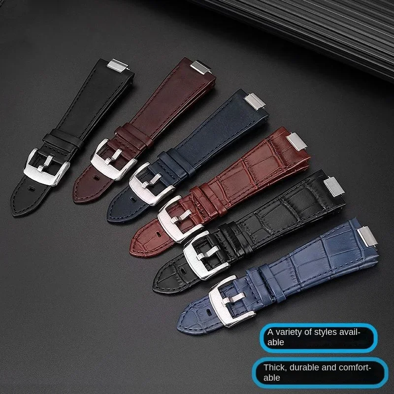 لساعة سلسلة تيسو PRX T137.407 سوبر بلاير T137.410 حزام جلد البقر مع وصلة نهاية فولاذية جلد العجل 26X12 مللي متر حزام ساعة