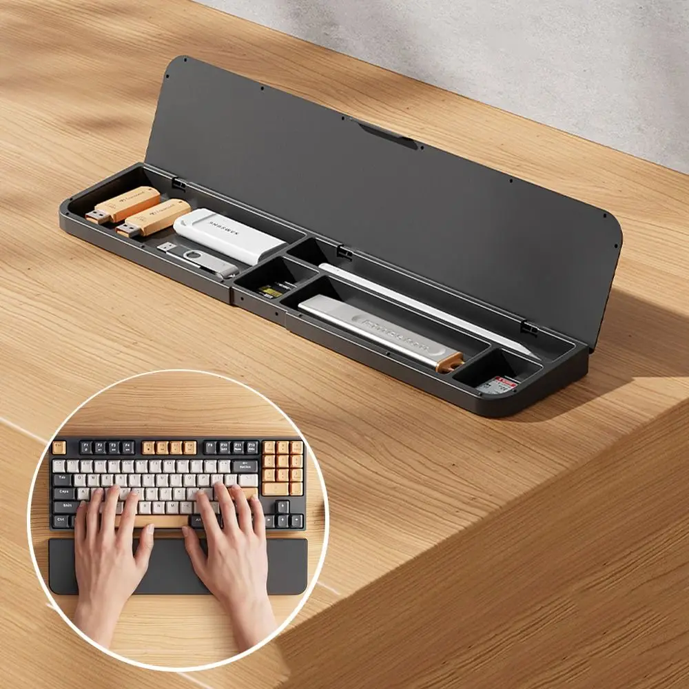 Anti-Slip Base Keyboard Wrist Rest Partitioned Comfortable Texture Keyboard Hand Rest Pad Easy Access Space Saving
