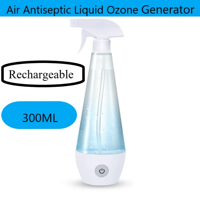 Air Antiseptic Liquid Ozone Generator Disinfection Disinfectants Sprayer Dispenser 300ML USB-charging Portable Electrolyzed