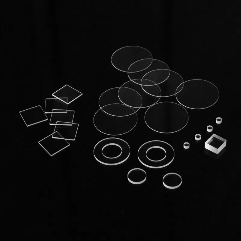 JGS2 Fused Quartz Glass Sheet  Transparent High Light Transmission High Temp Resistant  Square Plate 2-100mm  2mm Thick