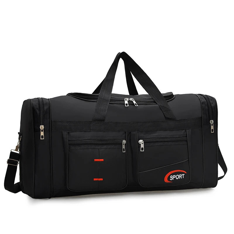 Sports travel handbag, featuring a secure zipper closure, is ideal for sports, fitness, and travel. With fashionable design and