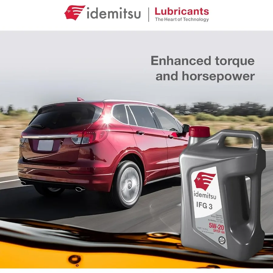 زيت محرك IFG 3 5W20 صناعي كامل 5 كوارت SP GF6A زيت محرك معتمد لمحركات TGDI PFI أقصى قدر من الكفاءة