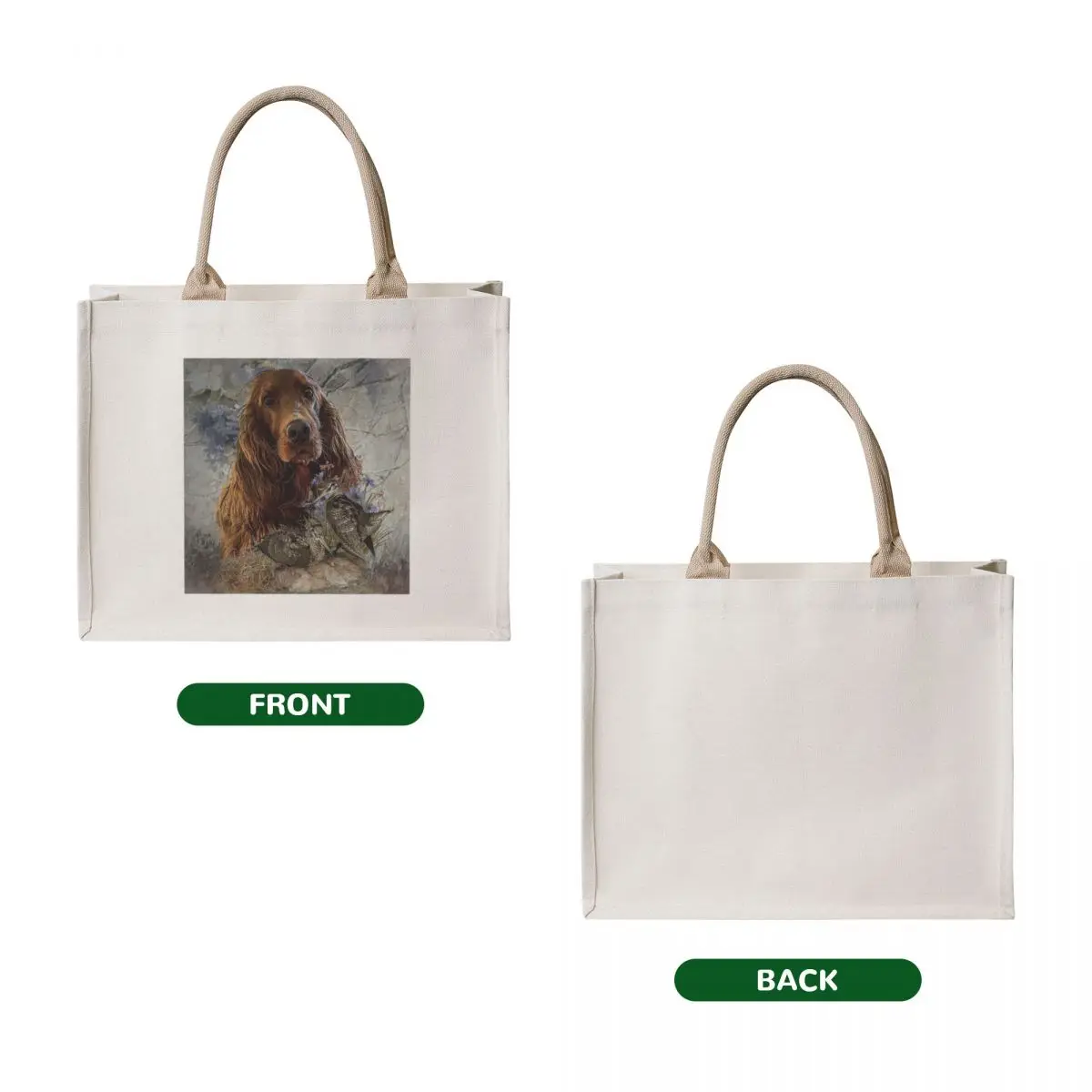 Irish Setter with woodcock Tote Bag canvas shopping bag tote bag Cloth