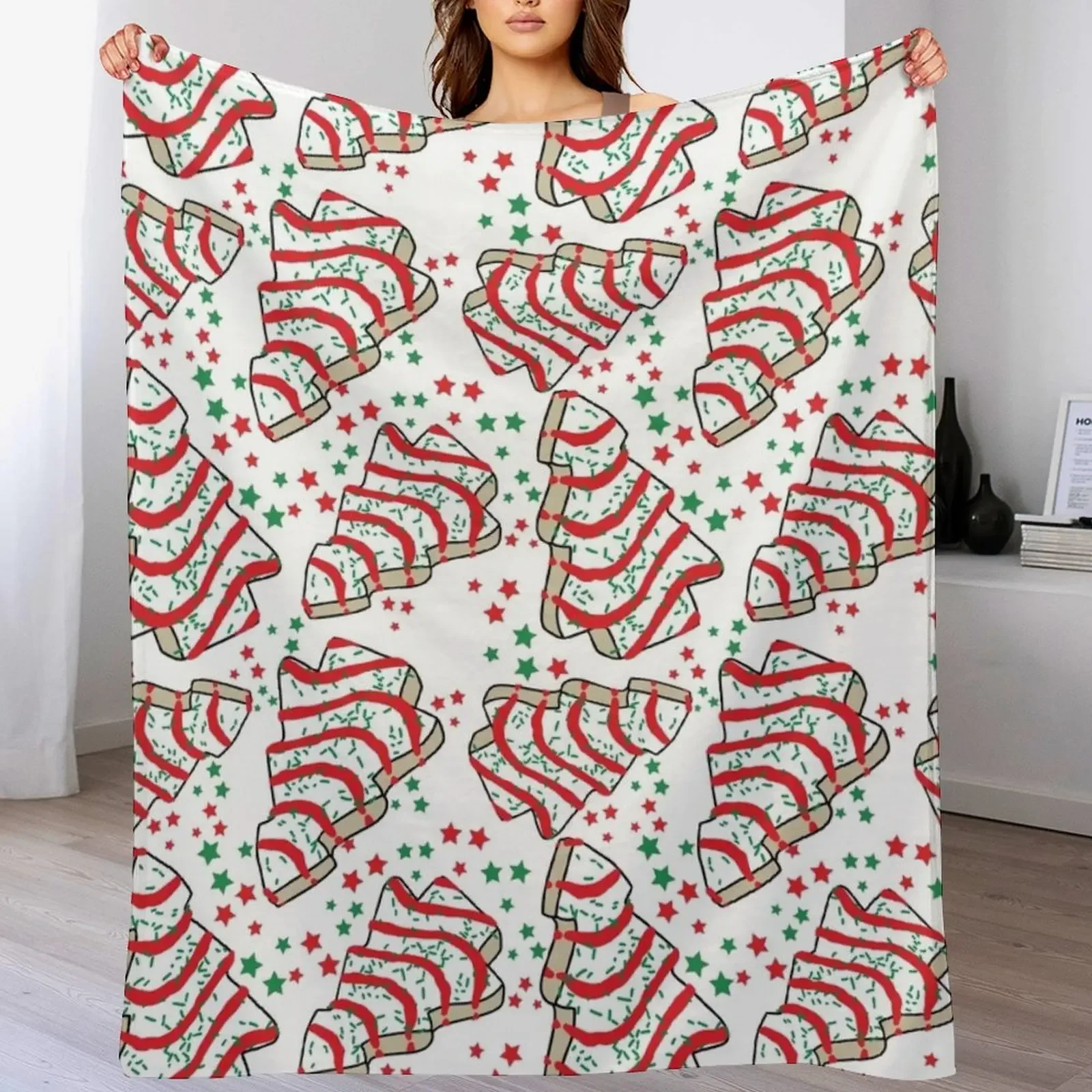 

Christmas Tree Snack Cakes Throw Blanket Summer Luxury St Quilt decorative Blankets