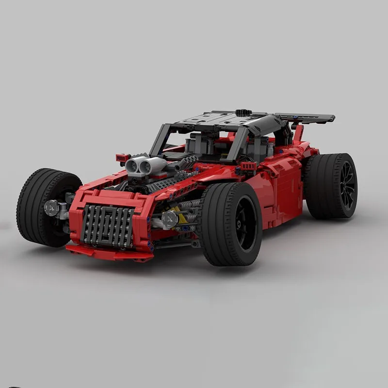 Champion Speed Cars Moc Bausteine Modulare Hot Rod Pneumatische Federung Modell Technologie Blöcke DIY Spielzeug Bau Geschenke