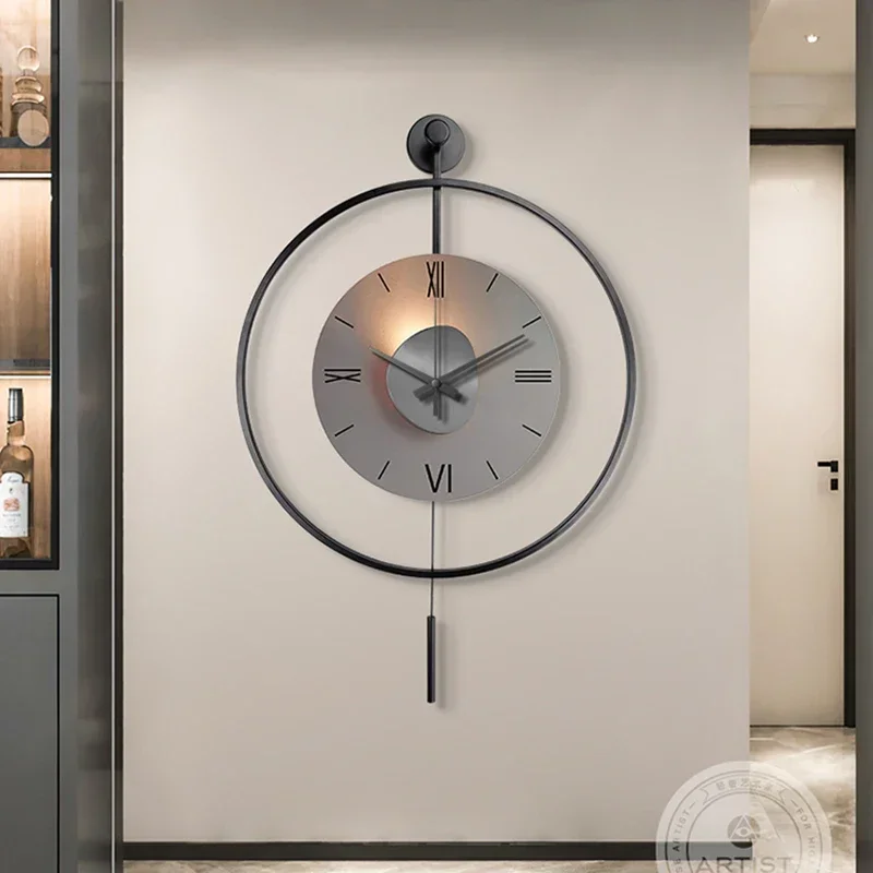 

Luxury Aesthetic Wall Watch Large Living Room Art Interiorart Mural Design Bedrooms Clock Wall Korean Wanduhr Home Decorations