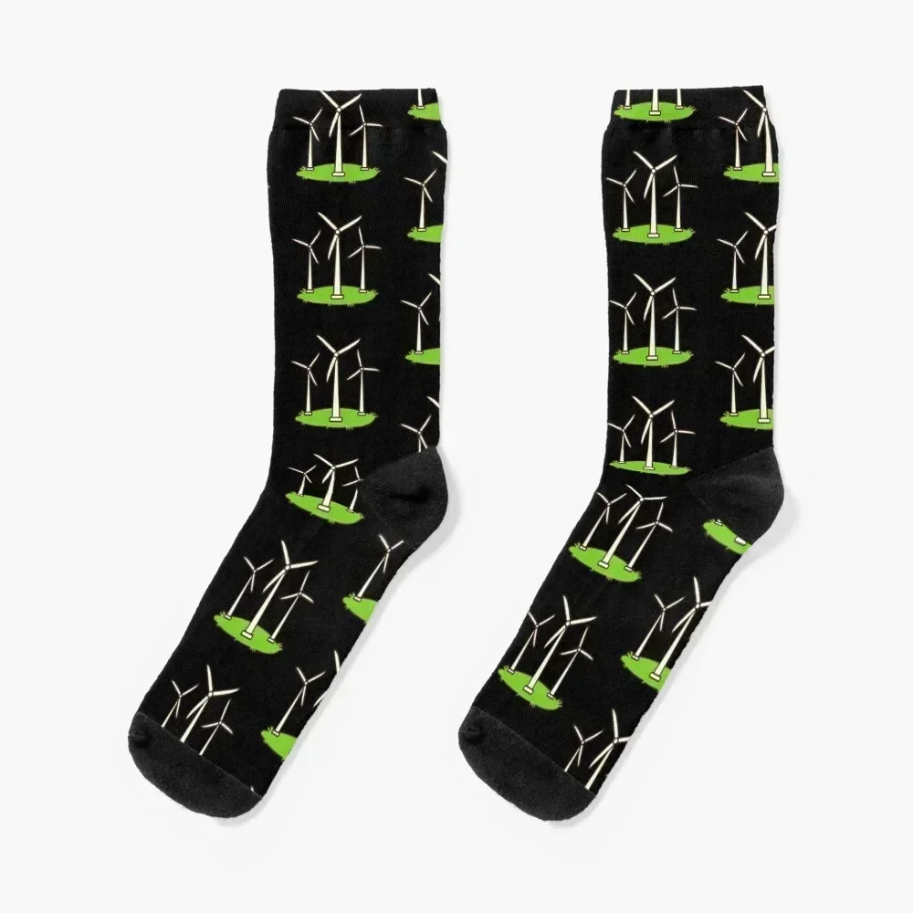 Wind Turbines Socks japanese fashion funny gift essential Run Socks Men Women's