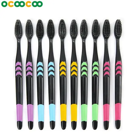 10Pcs 칫솔 더블 울트라 소프트 칫솔 대나무 숯 나노 브러시 칫솔 치과 구강 관리 위생 치아 브러쉬 Best5 10Pcs 칫솔 더블 울트라 소프트 칫솔 대나무 숯 나노 브러시 칫솔 치과 구강 관리 위생 치아 브러쉬 Best5