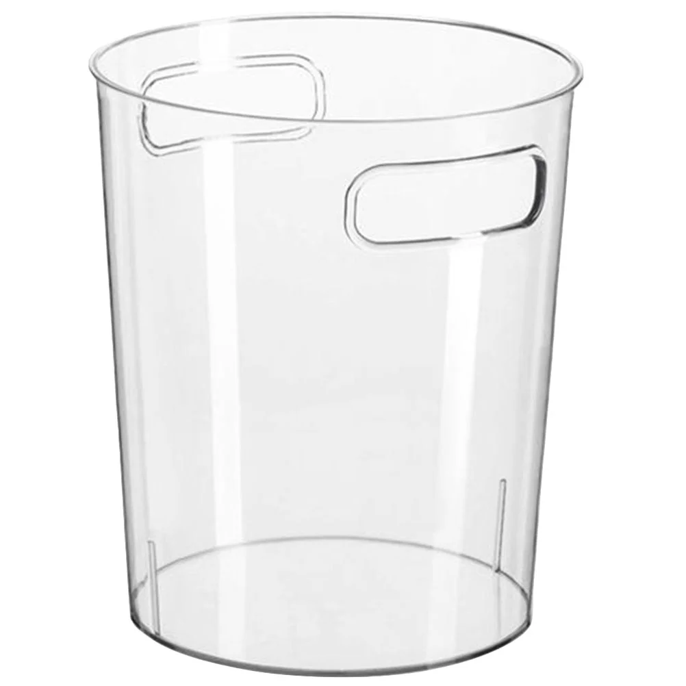 

Vase Garbage Can Office Small Storage Bins Food The Pet Transparent Rubbish for Home