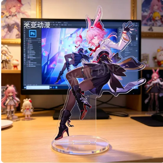 Anime Honkai：Star Rail Silver Wolf Evanescia 10cm Acrylic Stand Figure Model Plate Cosplay Collection Desktop Decor Gifts MM