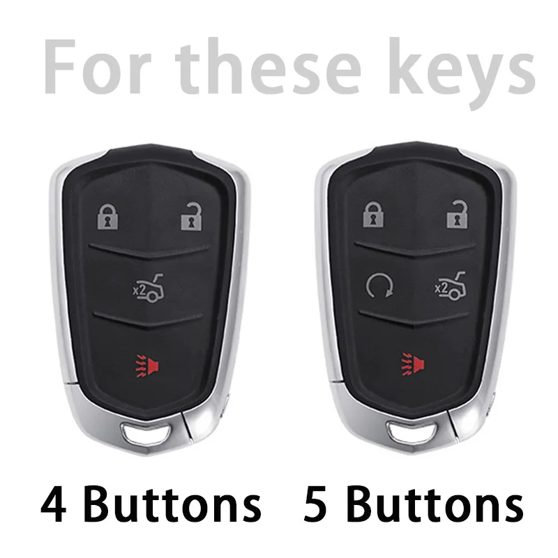 4 5 Buttons TPU Car Smart Key Case Cover Protection Shell for Cadillac ATS-L XTS XT5 CTS CT6 ATS 28T SRX Escalade Accessories