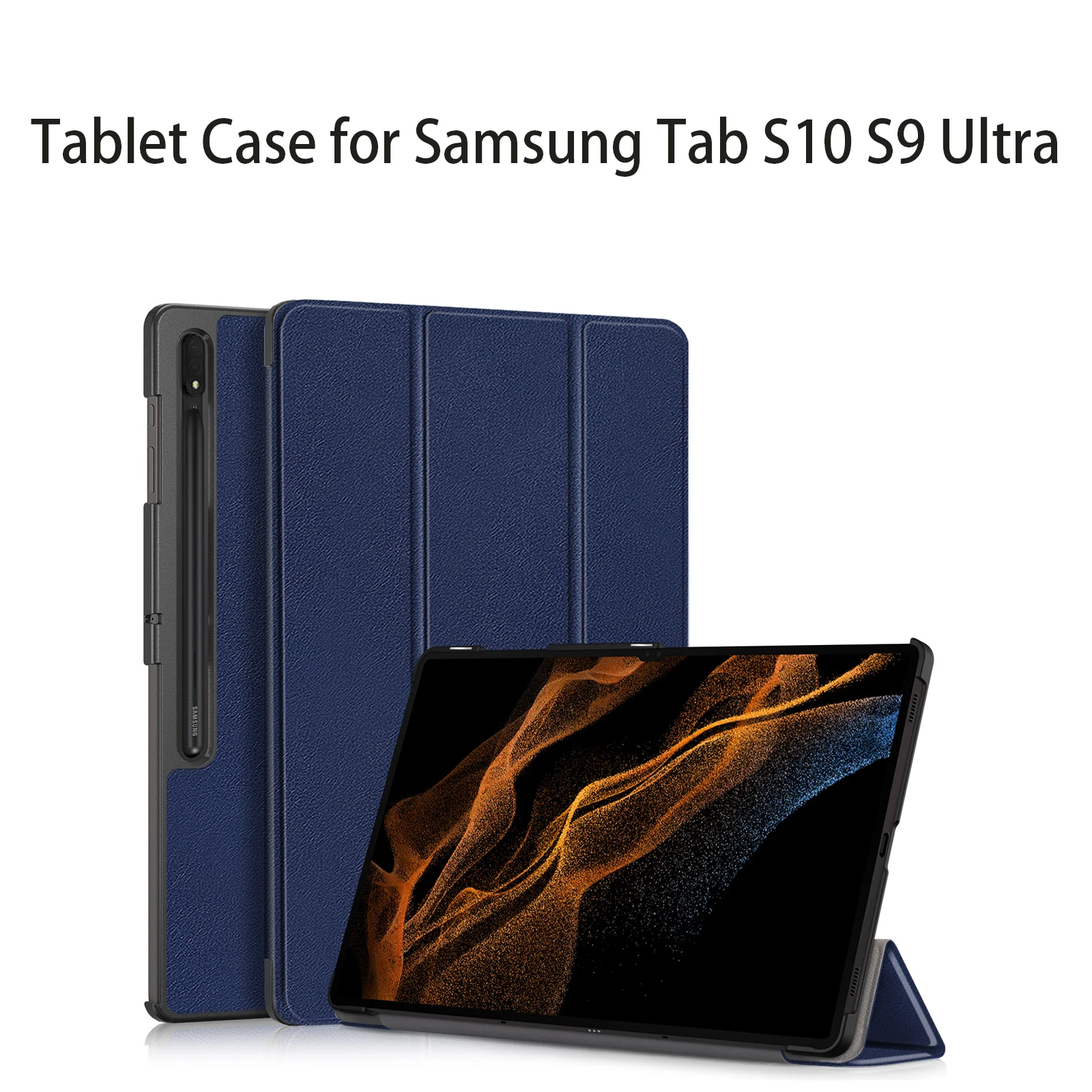 Tablet Case for Galaxy Tab S9/ S10 Ultra SM-X910 Protective Cover SmartWakeupfunction(PULeatherMaterial,ultraSlim,Shockproof