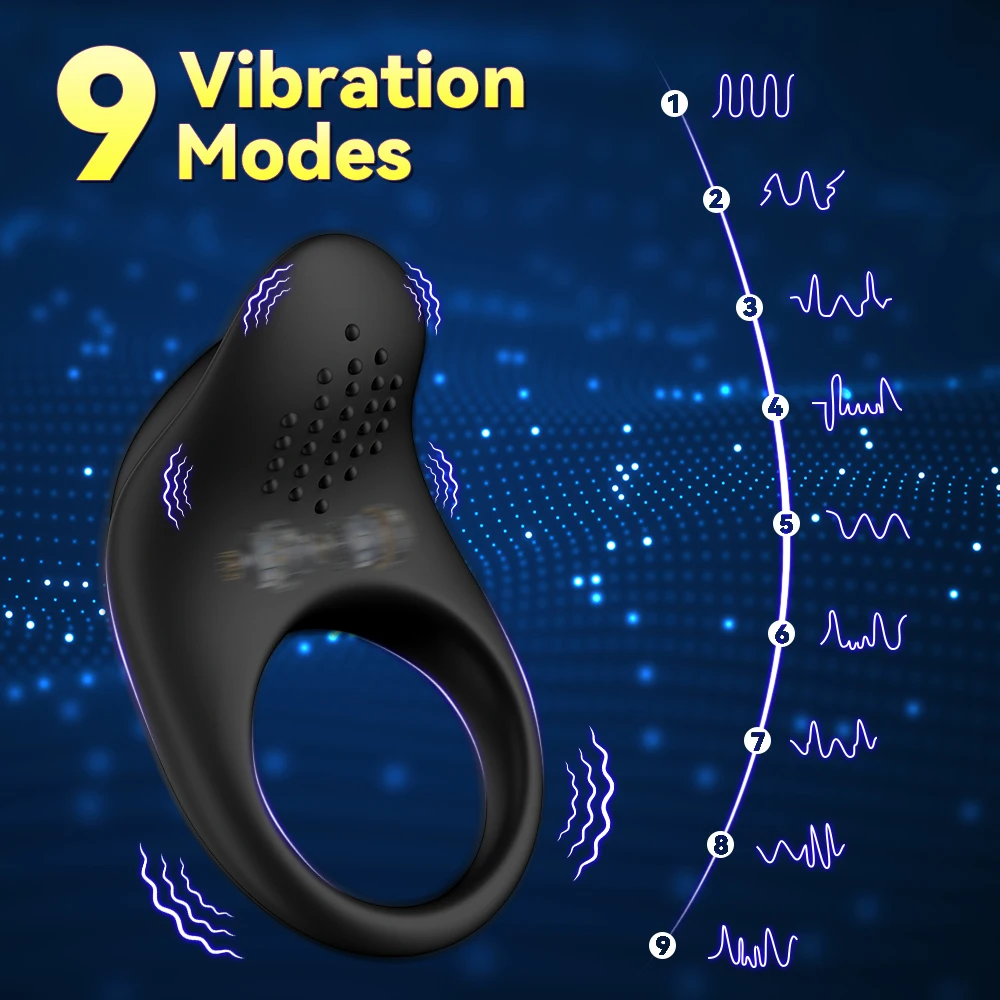 APP Control Vibrator Cock Ring for Men Delay Ejaculation Penis Ring Sex Toys Lock Penisring Cockring Adult Male Sex Supplies 18+ image 2