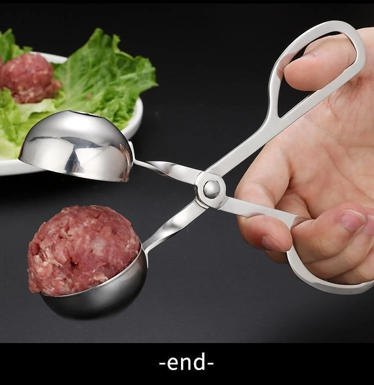 YGTITAN Stainless Steel Meatball Maker, 304 Food-Grade Fish Ball & Rice Ball Mold Tool for Kitchen, Large/Small, DIY Home Use