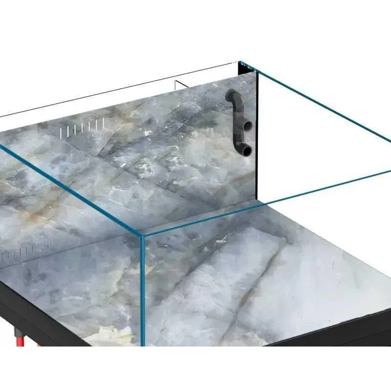 Aquarium bottom filter living room landscaping gold crystal ultra-white square tank rock slab medium fish tank