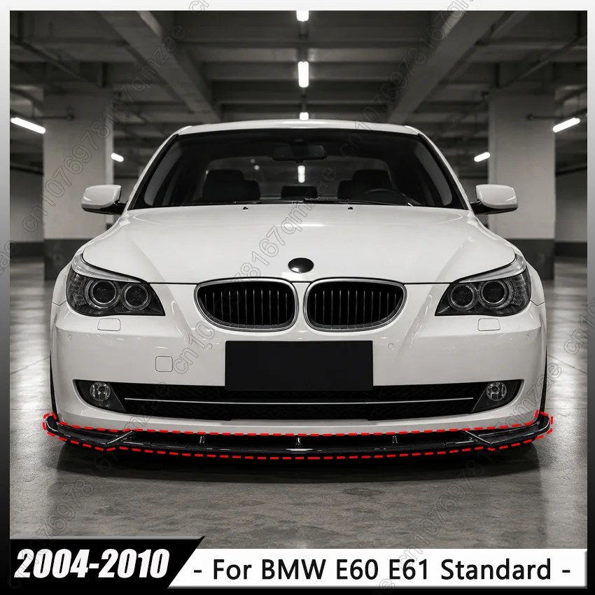 

Front Lip Spoiler Chin Splitter Diffuser For BMW E60 E61 Standard Model 2004-2010 Gloss Black Bumper Lower Splitter Blade Kit