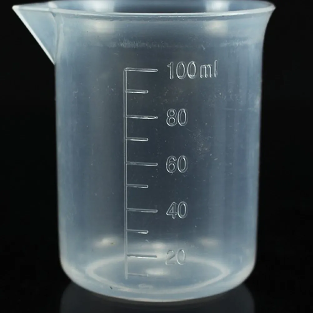 100Ml PP Beaker Plastic Measuring Cup Graduated Beaker for Lab Household Baking and Kitchen Use Plastic Measuring